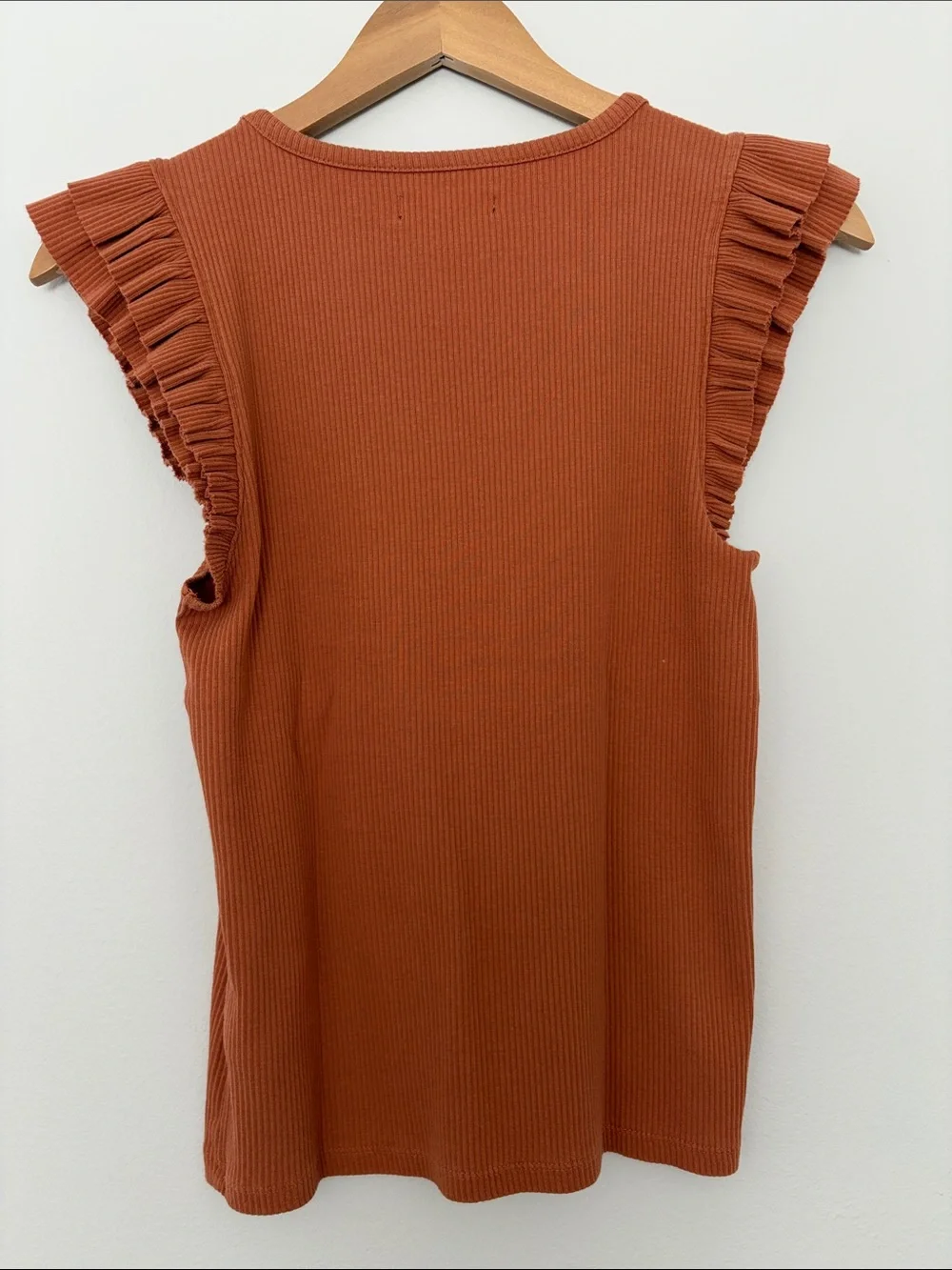 J. Crew Vintage Rib Ruffle-Sleeve Shirt